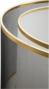 Lampadar negru-auriu cu abajur textil (înălțime 153 cm) Levels – Mauro Ferretti