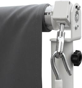 Outsunny Markiză independentă, reglabilă în înclinare, manivelă manuală, cadru metalic, rezistentă la intemperii, 4x3 m, Gri | Aosom Romania