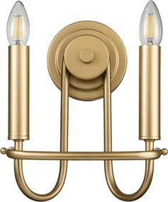 Kichler KL-CAPITOL-HILL2-PNBR - Aplică de perete CAPITOL HILL 2xE14/40W/230V, auriu