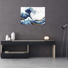 Tablou - Desen japonez, valuri (70x50 cm)