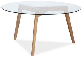 Măsuță de cafea Oslo II A, transparent / stejar