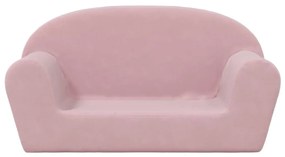 Canapea pentru copii cu 2 locuri, roz, plus moale Roz, Canapea