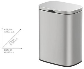 Wenko Coș de gunoi de perete Sare 5 l, inox