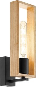EGLO Lampa de perete LITTLETON negru-maro 11/33 cm