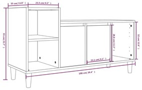 Comoda TV, stejar sonoma, 100x35x55 cm, lemn prelucrat 1, Stejar sonoma