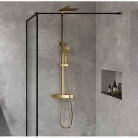 Set de duș cu baterie termostatică BATH DELUXE 31-120-06-70-00 NAESBY alamă periată