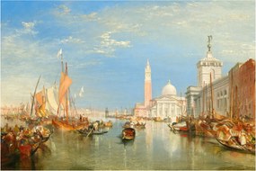 Tablou - Joseph Mallord William Turner, Venice the Dogana and San Giorgio Maggiore, reproducere (90x60 cm)