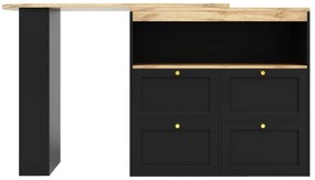 Masă de bar rotativă la 360°, Negru | Aosom Romania