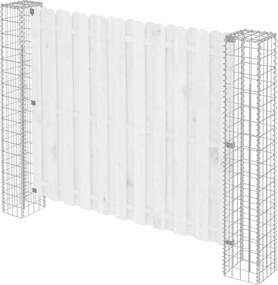 vidaXL Stâlp de gard. 2 pcs Argintiu 20 x 20 x 190 cm Metal