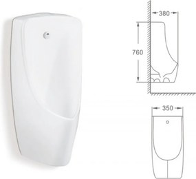 Pisoar Suspendat cu Senzor, din Ceramica, Alb LZ