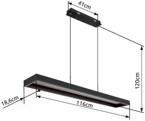 Lustra LED dimabila cu telecomanda SOLA