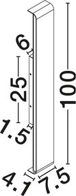 Aplica exterior corten liniara 100cm IP65 LED 2700K RANGE