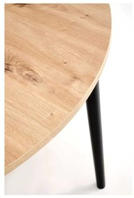 Masă de bucătărie Darren, stejar artisan / negru