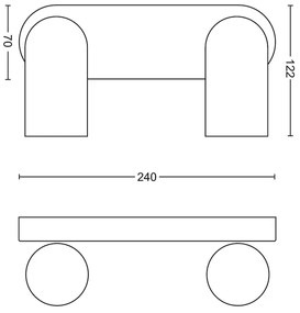 Philips 50582/30/PN - Lampa spot MYLIVING PONGEE 2xGU10/5,5W/230V