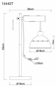 Lampă de masă Globo 15442T REX 1xE27/60W/230V