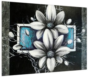 Tablou cu flori (70x50 cm), în 40 de alte dimensiuni noi