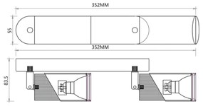 Spot NEO 2xGU10/8W/230V negru/auriu