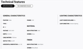 Veioza/Lampa de masa design ambiental TATAWIN negru