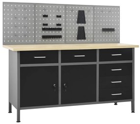 vidaXL Banc de lucru cu patru panouri de perete