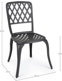 Scaun metalic, antracit, Faenza, Bizzotto