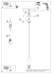 Lustră pe cablu Sollux SL.1686 LAMI 1xGU10/10W/230V alb