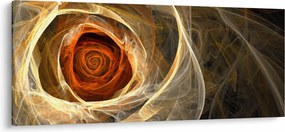 Tablou - Trandafiri abstracți în culori aprinse (120x50 cm)