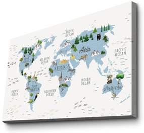 Tablou pentru copii 45x70 cm Map – Wallity