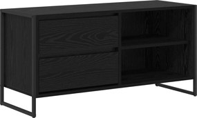 vidaXL Cabinet TV Stejar Negru 100 x 36 x 49,5 cm Lemn compozit
