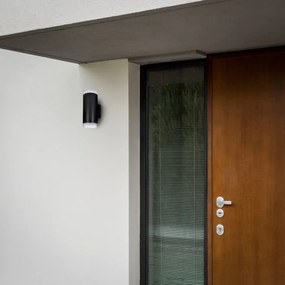 Brilagi - Aplică de perete pentru exterior LED RGBW MATERA, 2x GU10 / 4,8W / 230V, negru, IP54
