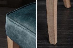 Set 2 scaune stil baroc Castle catifea petrol