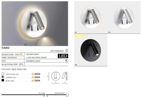 Aplica LED ambientala cu spot directionabil FARO neagra ZZ AZ3204