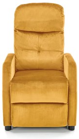 Fotoliu recliner Felipe 2 velvet mustariu H103 cm