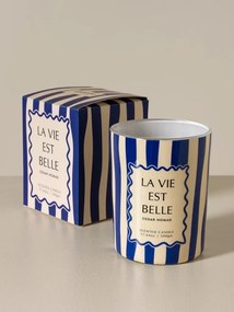 Lumânare albastră «La vie est belle» – parfum de cedru nomad