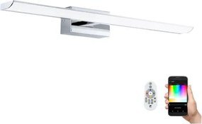 Aplică LED RGBW pentru baie Eglo 33767 TABIANO-C LED/15,6W/230V 60,5cm IP44 + telecomandă