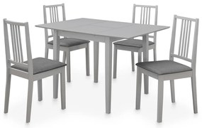 vidaXL Set mobilier de bucătărie, 5 piese, gri, MDF