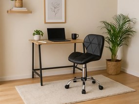 Set pentru birou masa de birou TAYLOR SONOMA 100x50 cm + scaun de birou AVOLA din piele ecologica negru