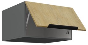 Dulap superior de bucătărie Carminia 60 NAGU-36 1F (stejar cremona + antracit). 1127933