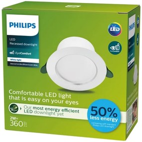 Corp de iluminat LED încastrat DIAMOND LED/2W/230V 3000K Philips