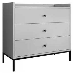 Comodă Tezarta 3SZ (Gri deschis + Negru) . 1103693