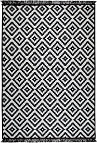 Covor reversibil Cihan Bilisim Tekstil Helen, 80 x 150 cm, negru-alb