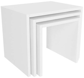 Măsuță auxiliară Zariel White, 3 buc.
