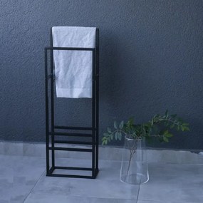 Suport prosop Vella, din metal pentru baie, 90 cm