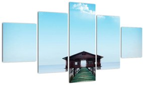 Tablou cu casă pe mare (125x70 cm), în 40 de alte dimensiuni noi