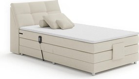Pat electric reglabil, cu arcuri, bej, 120x200, GERONA NEW