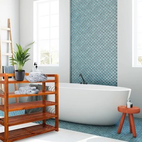 Raft pentru pantofi RUSTIC, 5 polițe, 75x26x82cm, maro natural Casaria