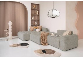 Colțar modular maro deschis extensibil/cu spațiu de depozitare (cu colț pe partea stângă) Lulu – Miuform