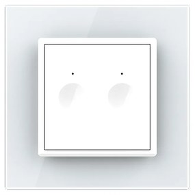 Intrerupator Dublu Cap Scara / Cruce Wi-Fi cu Touch LIVOLO – Serie Noua, Alb