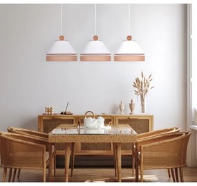 Duolla - Lustră pe cablu AVIGNON 3xE27/15W/230V albă/maro