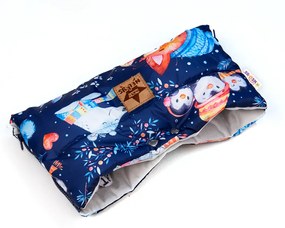 Baby Nellys Manșon pentru cărucior PR EMI UM Iarna prieteni, granat