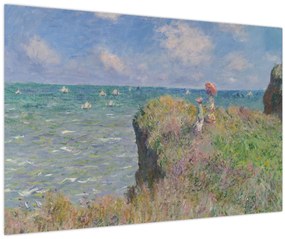 Tablou - Claude Monet, Cliff Walk at Pourville, reproducere (90x60 cm)